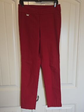 Red Slim Stretch Pants